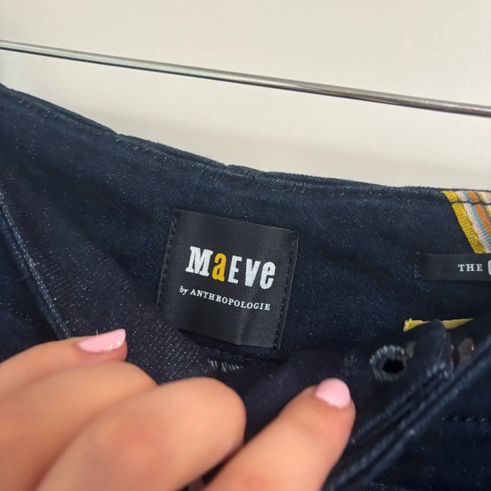 Anthropologie Navy Wide Leg Jeans - Picture 5 of 6